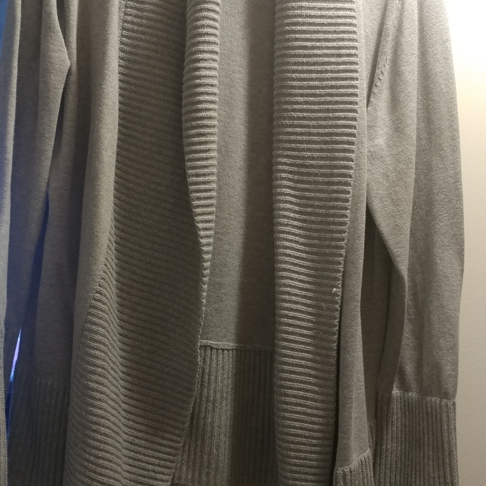 Plus size gray cardigan sweater